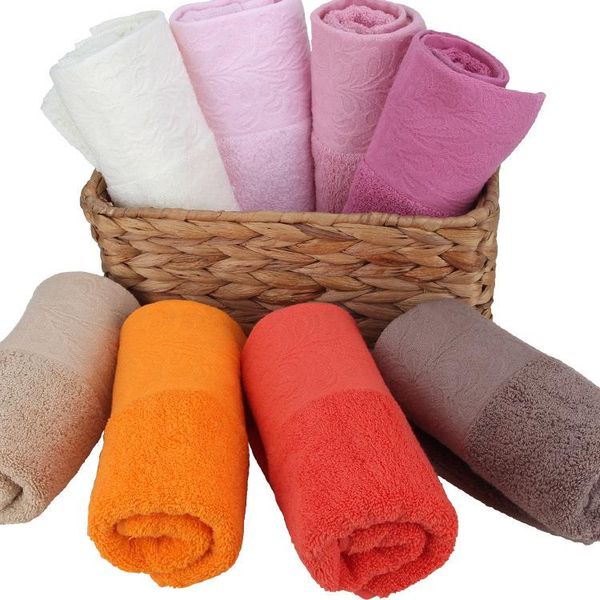 

towel 100%cotton solid color face fast drying travel gym camping sports soft handchief thick toalha 33x74cm