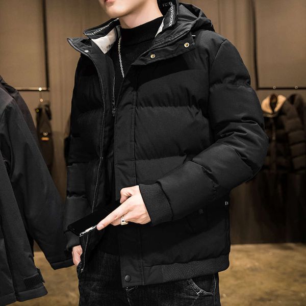 

2020 new winter thickened down jacket men's short tooling hooded jacket off seashandsome trendwinter, Black
