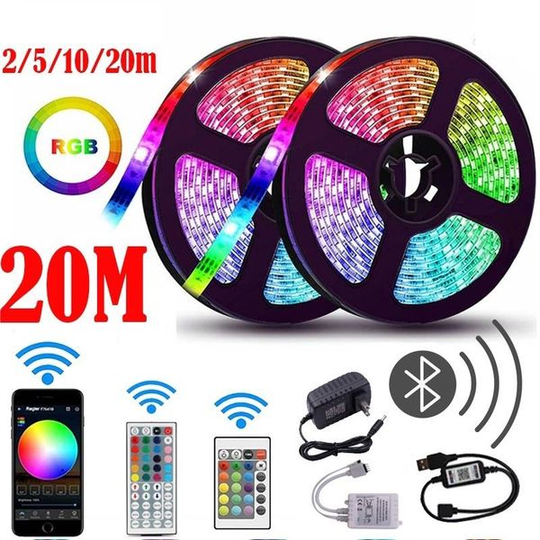 

party decoration 2m/5m/10m rgb led strip lights smart home 24 key remote/44key remote/ wifi wireless app controlled light