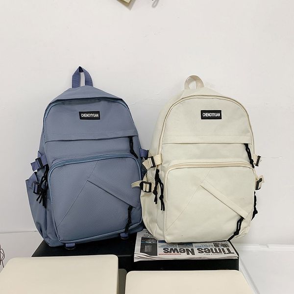 

backpack summer solid color female backpack dwaterproof naylon-proof water bookbags for adolescents great ability to travel backbags gs25