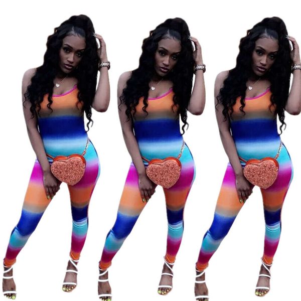 

l5037 new and gradual tie dyed suspender jumpsuit, Black;white