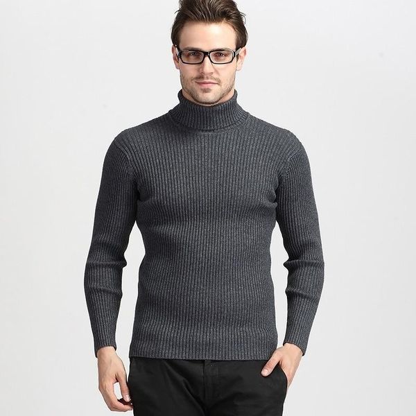 

men's sweaters winter men sweater high neck thick warm solid turtleneck brand mens slim fit pullover male knitwear, White;black