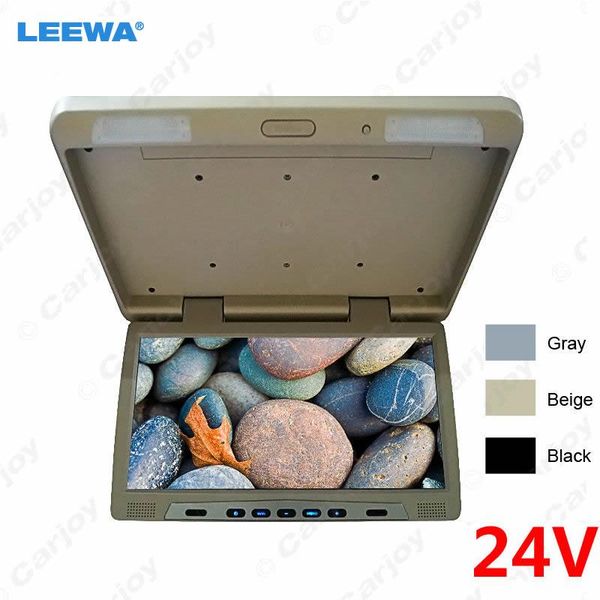 

car video leewa 24v 19" inch roof mounted lcd bus monitor flip down tft with ir transmitter black, grey, beige #ca1297