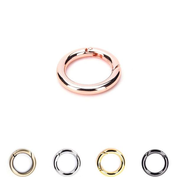 

new 1pc 28mm silver/gold plated alloy carabiner hook snap hook connector jlldeo