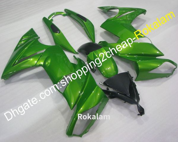 Per Kawasaki 650 650R ER6F 2009 2010 2011 650 ER-6F ER 6F MOTOBIHE GREEN BLACK BORY Aftermarket Kit carenatura