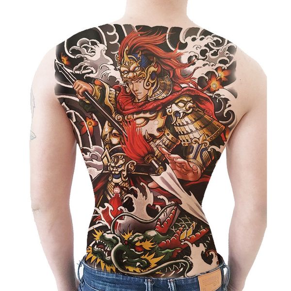 

zhao yun god of war zilong full back tattoo sticker waterproof durable male and female simulation