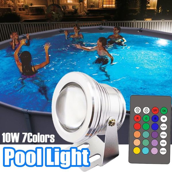 

10w colorful waterproof lamp suitable for swimming pool fish tank pool light cd