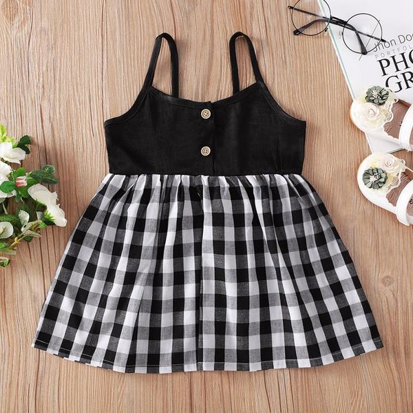 

girl's dresses girls black plaid dress suspenders casual kids mini skirt negro robe noir sukienki dla dziewczynek vestido niÃ±a verano 2, Red;yellow
