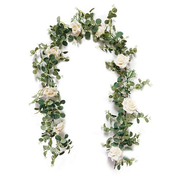 

fake rose vine plants artificial flower hanging rose ivy home l office wedding party garden decor