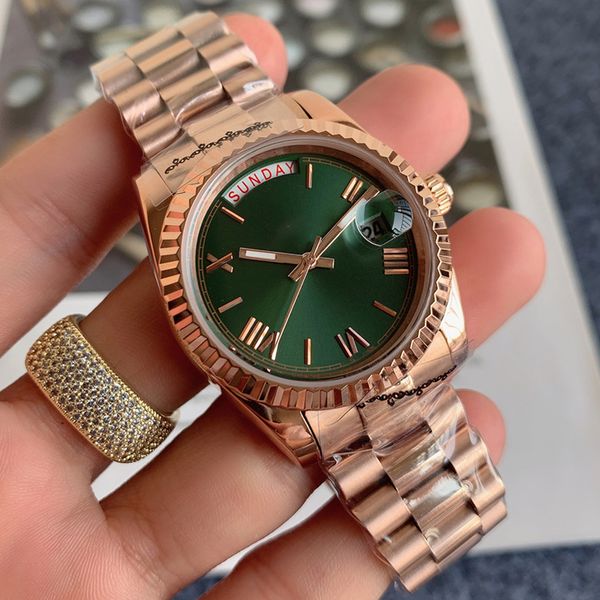 

7-mens designer watches business fashion high-quality stainless steel dial automatic mechanical movement sports cocktail gold luxe watch, Slivery;brown