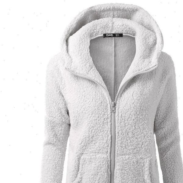 

stylishbar hoodie sweatshirt women long sleeve hoodies jumper overcoat outwear overcoat winter warm wool zipper sweatshirts coat, Black