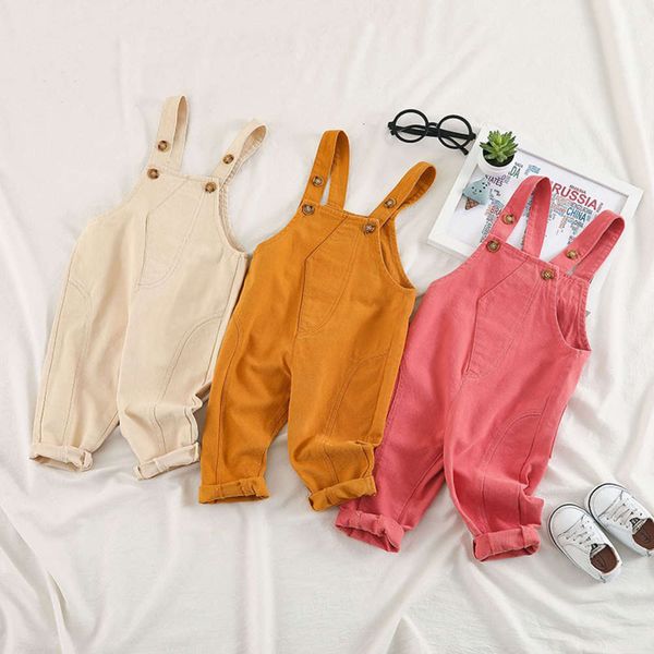 

autumn 2021 korean version strap baby jumpsuit boys' and girls' casual versatile children's wear pants, Blue
