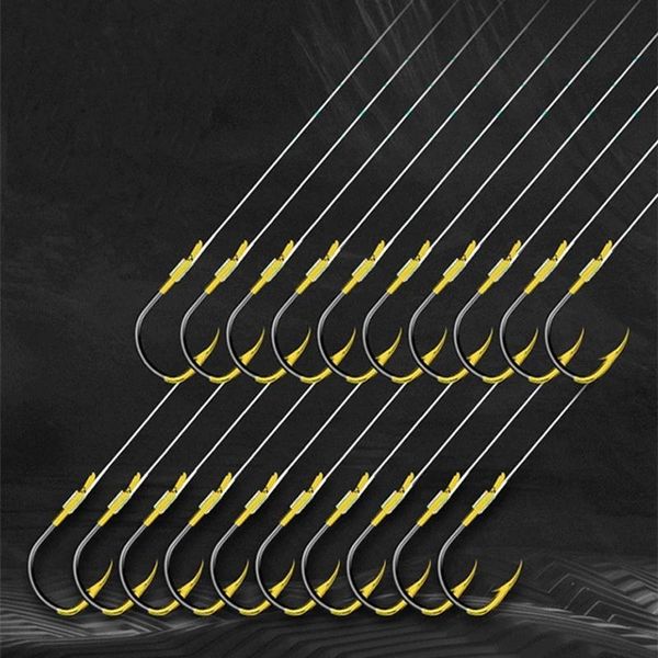 

fishing hooks high carbon steel hook, black gold ghost tooth carp japanese style sea water anchor line, 45cmfishing line