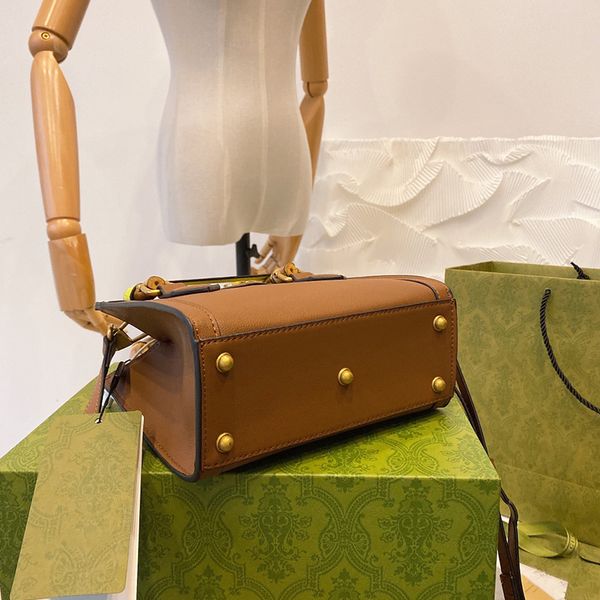 

luxury bag fashion totes leather handbag vintage bamboo package one shoulder inclined across a small party various styles with the original