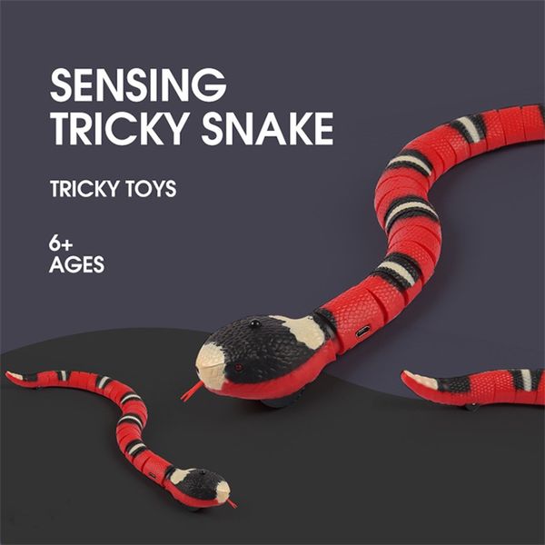 Smart Sensing Snake Cat Toys Giocattolo interattivo elettrico per gatti Ricarica USB Gatti Accessori Pet Dogs Game Play 20220107 Q2