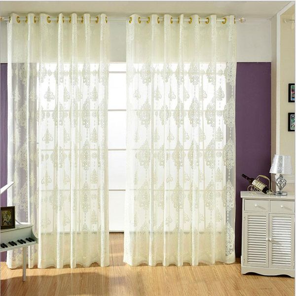 

modern simple high - grade lace jacquard tulle curtains for bedroom 2 colors can be selected voile curtain for living room