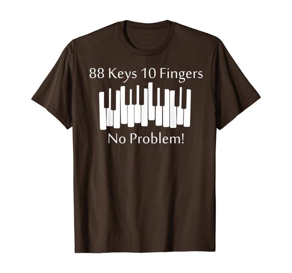 

88 Keys 10 Fingers No Problem T-Shirt Piano Keyboard Gift T-Shirt, Mainly pictures