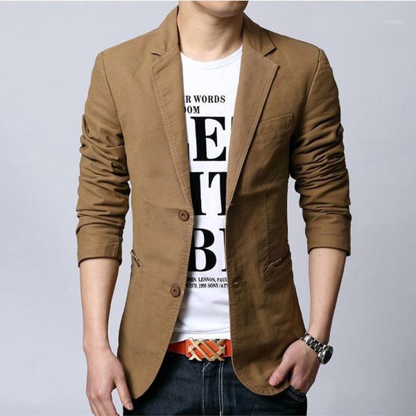 

men's suits & blazers 2021 spring autumn blazer jacket solid slim fit men business casual male coat masculina, White;black