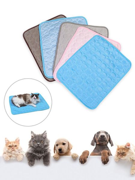 

cat beds & furniture summer pet dogs cats ice pads cooling mat blanket washable sofa breathable portable indoor for small medium large bed