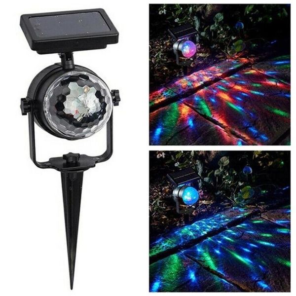 

garden solar light outdoors lighting rotating tuinverlichting colorful starry floodlight projector decoration lamp
