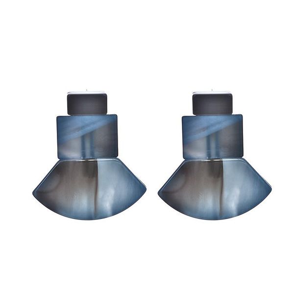 

dangle & chandelier cindy xiang fashion geometric acrylic statement drop earrings for women resin fan shaped earring brincos wedding jewelry, Silver