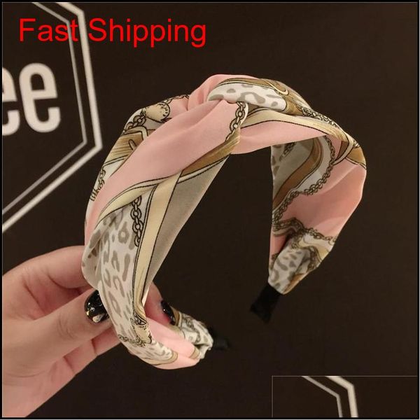 

printing headband silk fabrics cross knot headband women girls hair head hoop bands acc qylmee homes2011, Black;brown