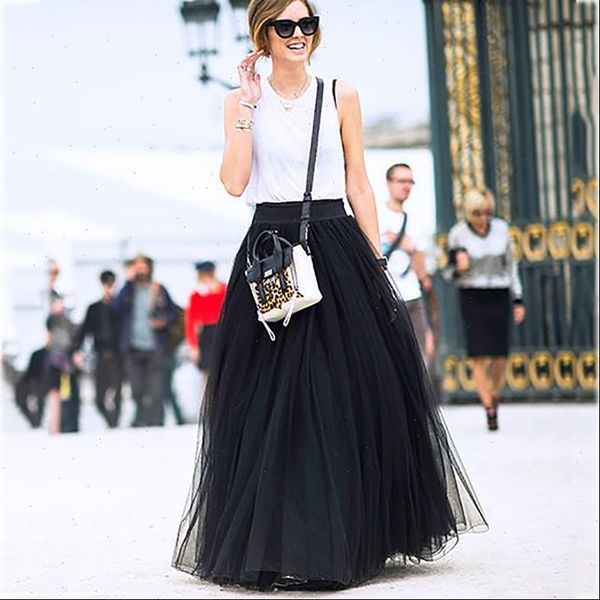 

4 layers 100cm maxi long tulle skirt elegant princess fairy style tutu skirts womens vintage bouffant puffy fashion skirt, Black