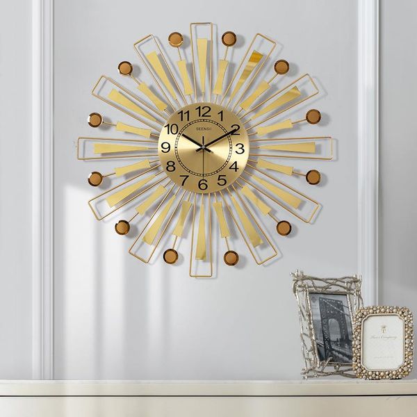 

wall clocks modern creative home decore digital clock living room reloj de pared quartz the nordic metal