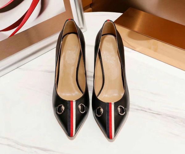 

new high heels sandals middle heel women designer dress shoes dress shoes summer pointed sandals g23, Black