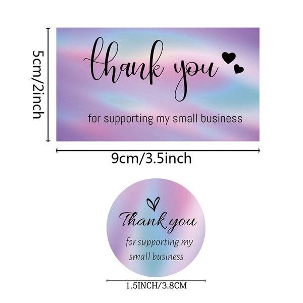 

greeting cards 50pcs thank you for supporting my small business 500pcs stickers c7ac
