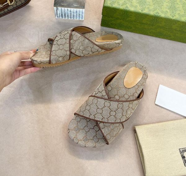 

double g multicolor canvas slippers designer luxury men women sandals strappy buckle slipper webbing sandal italy classics shoe qulality wit, Black