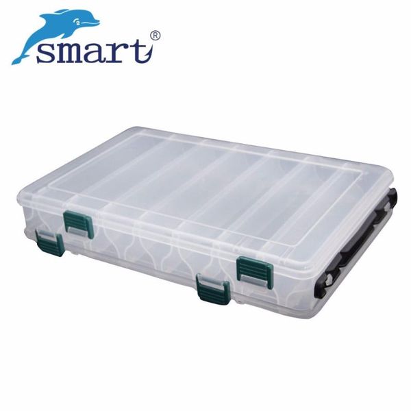 

fishing accessories smart big boxes 27cm*18cm*4.7cm double sided two handle hooks baits case storage box