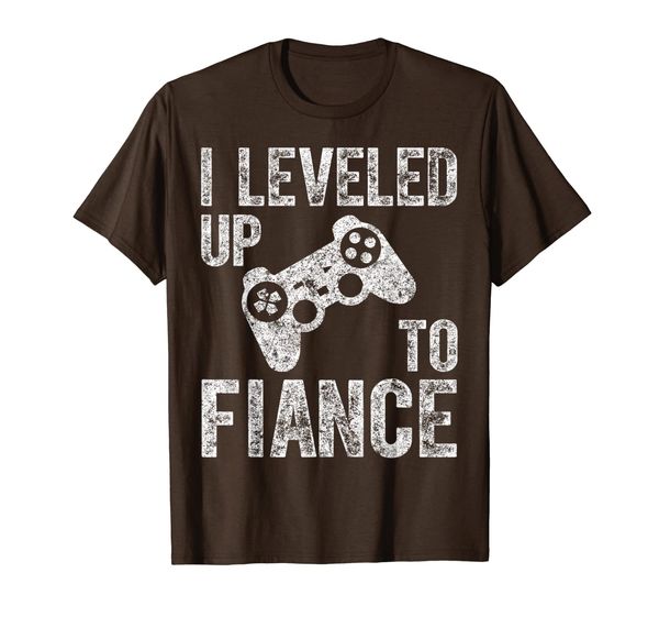 

I Leveled Up To Fiance T-Shirt Funny Video Gamer Gift Shirt, Mainly pictures