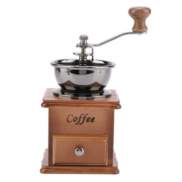 

electric coffee grinders mini manual grinder hand maschine cafetera maker mill wooden metal design retro bean conical burr