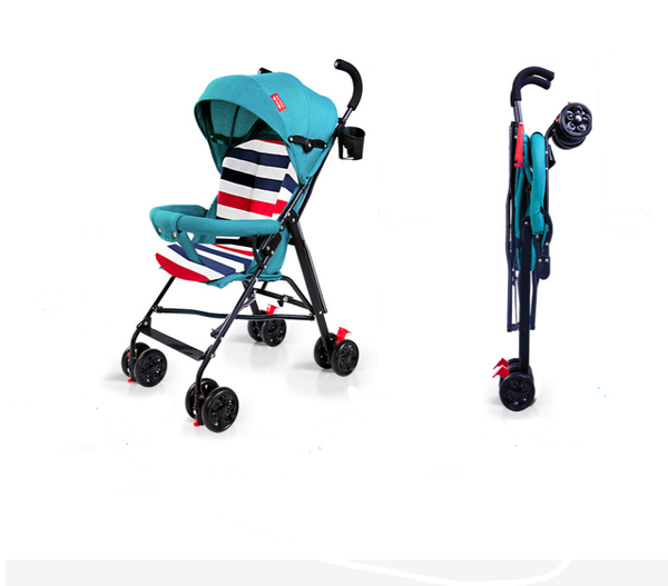 

strollers# baby stroller portable folding simple umbrella car can sit and lie children summer travel children's handcart