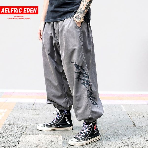 

men's pants hip hop casual 2021 summer graffiti fashion streetwear harajuku loose harem cargo joggers men trousers, Black
