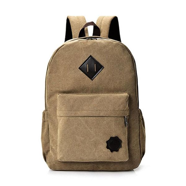 

backpack zhierna schoolbag canvas shoulder girl's leisure bag temperament students multi-functional male's computer casual