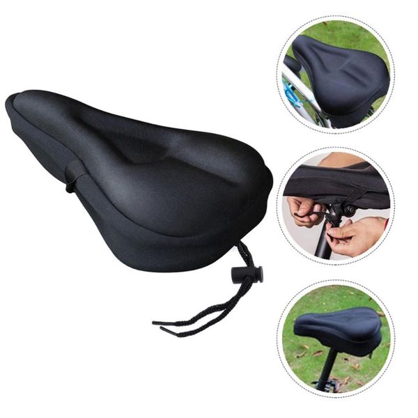

bike saddles thickened saddle with tying rope seat cushion (black)
