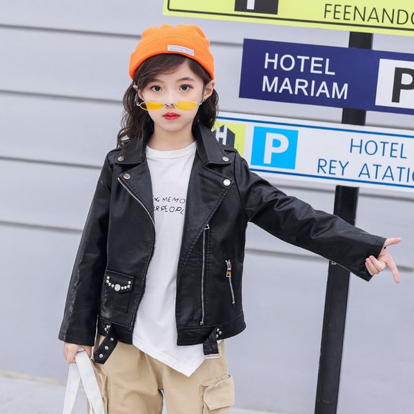

fashion autumn kids coats girl jacket leather winterjas meisjes toddler coat baby girls clothes children clothing boy jackets, Blue;gray