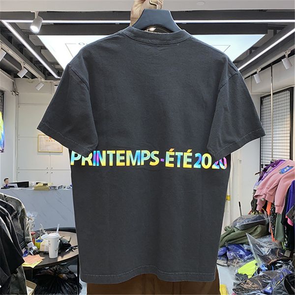 

2021 new reflective t-shirt men women vintage wash make old arnodefrance tee letter print q1gp, White;black