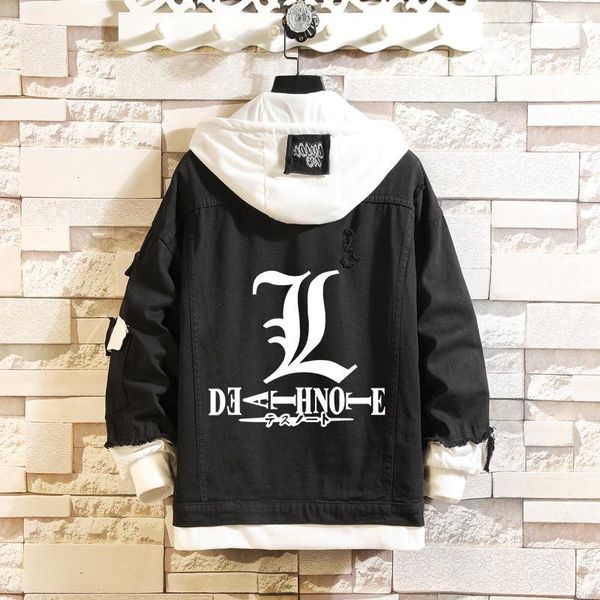 

men's hoodies & sweatshirts cosplay sweatshirt meliodas 3d men women yagami light hoodie clothing anime death note fake hip hop two pie, Black