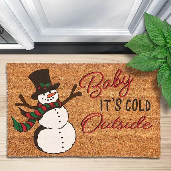 

carpets christmas doormat holiday entrance floor mat come back welcome decor indoor outdoor #58