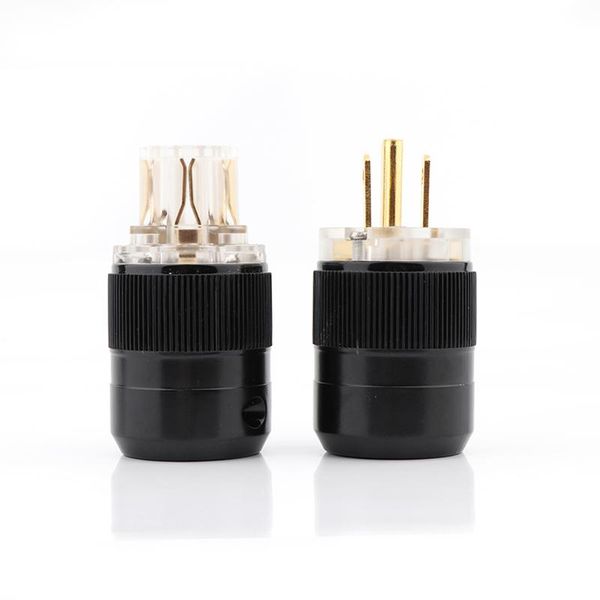 

smart power plugs 10pair 24k gold plated transparent us plug & iec connector