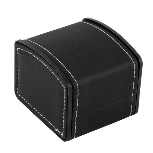 

watch boxes & cases luxury hard box gift leather with pillow jewelry packaging for bangle wristwatch, Black;blue