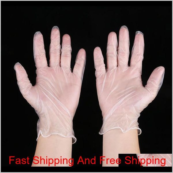 

100pcs/lot disposable transparent gloves pvc oil-proof headgear household universal cleaning gloves environmental qylejr five2010