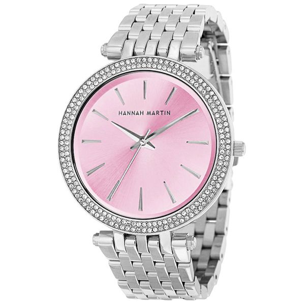 

watches pink gold diamond business fashion waterproof quartz women wristwatch, Slivery;brown
