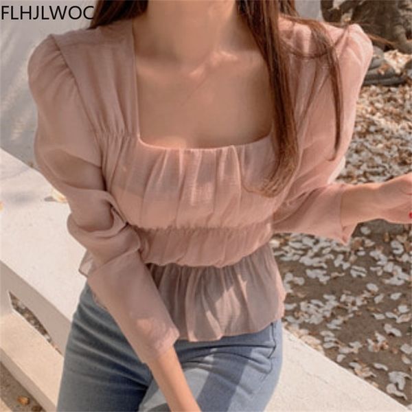 

women's knits & tees korea chic blusas feminina women fashion deisgn slim fit pink cute sweet girls short blouses ppsf, White