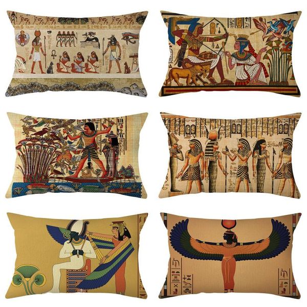 

cushion/decorative pillow 30x50cm linen egypt pillowcase egyptian decorative throw pillows for living room bedroom sofa chair cushion cover