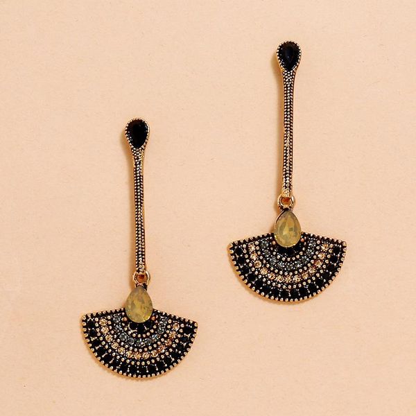 

dangle & chandelier egypt jhumka earrings for women bohemian big fan carved flower acrylic beads earring statement hippie party jewel, Silver