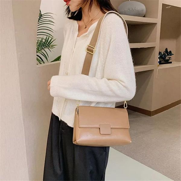 

evening bags 2021 fashion women split leather small flap bag solid envelope handbags
